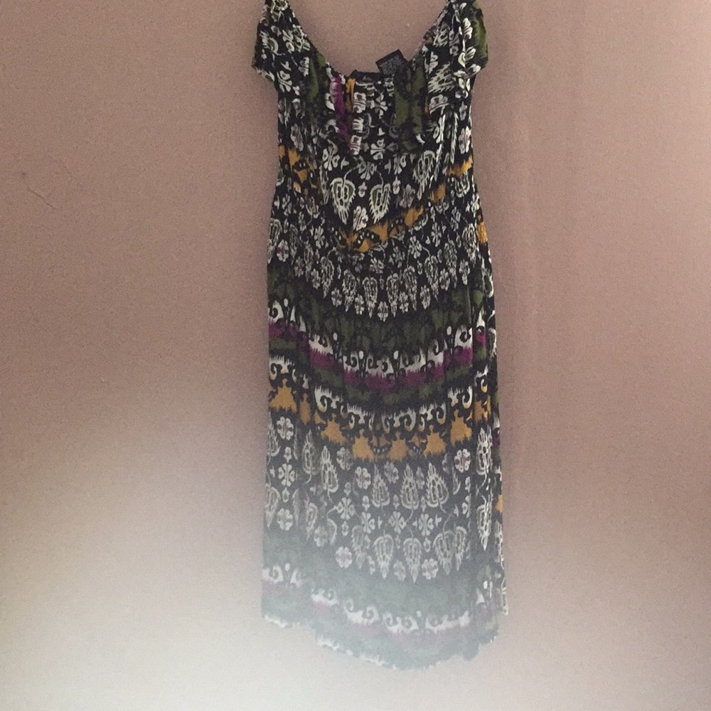Strapless short flowy dress